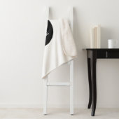 Elegante en strakke zwarte QR-code Sherpa Deken (In situ)