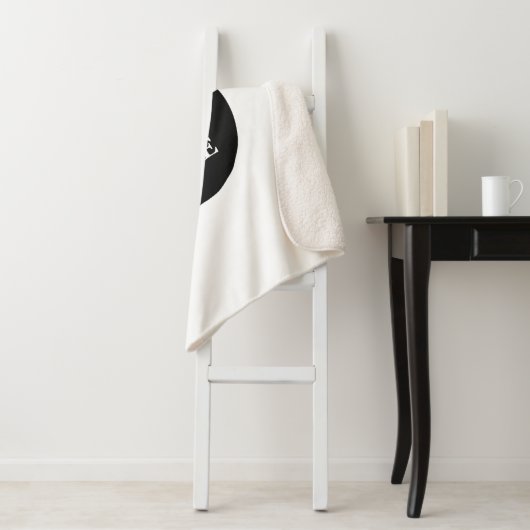 Elegante en strakke zwarte QR-code Sherpa Deken (In situ)