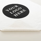 Elegante en strakke zwarte QR-code Sherpa Deken (3/4)