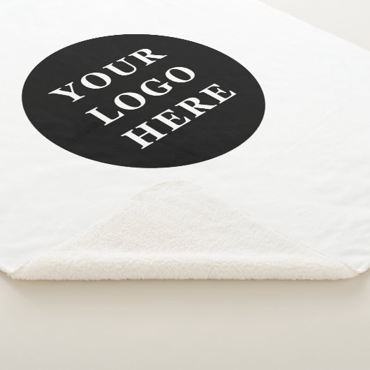 Elegante en strakke zwarte QR-code Sherpa Deken (3/4)