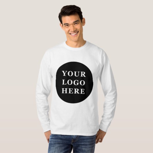 Elegante en strakke zwarte QR-code T-shirt (Voorkant volledig)