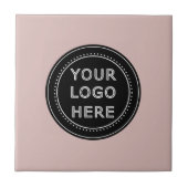 Elegante en strakke zwarte QR-code Tegeltje (Voorkant)