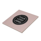 Elegante en strakke zwarte QR-code Tegeltje (Zijkant)