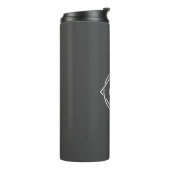 Elegante en strakke zwarte QR-code Thermosbeker (Gedraaid links)
