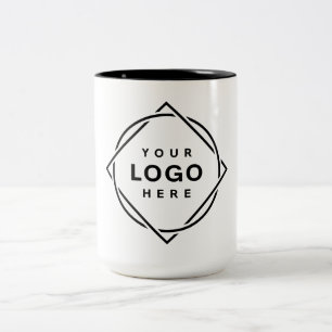 Elegante en strakke zwarte QR-code Tweekleurige Koffiemok