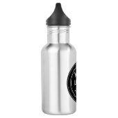 Elegante en strakke zwarte QR-code Waterfles (Links)