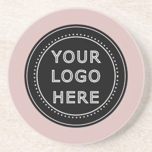 Elegante en strakke zwarte QR-code Zandsteen Onderzetter