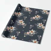 Elegante en tijdloze bloemen cadeaupapier (Uitgerold)