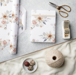 Elegante en tijdloze bloemen cadeaupapier