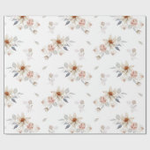Elegante en tijdloze bloemen cadeaupapier (Vlak)