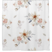 Elegante en tijdloze bloemen douchegordijn (Voorkant)