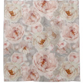 Elegante en tijdloze bloemen douchegordijn (Voorkant)