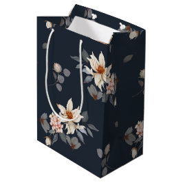Elegante en tijdloze bloemen medium cadeauzakje