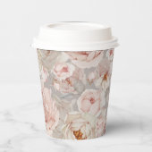 Elegante en tijdloze bloemen papieren bekers (Links)