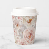 Elegante en tijdloze bloemen papieren bekers (Achterkant)