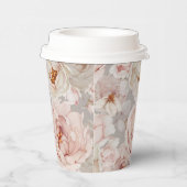 Elegante en tijdloze bloemen papieren bekers (Rechts)