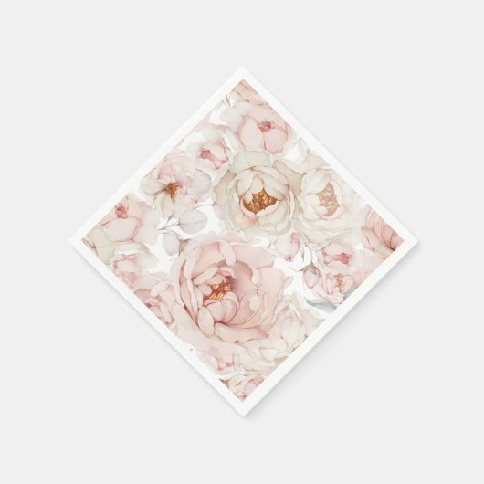 Elegante en tijdloze bloemen servet (Hoek)