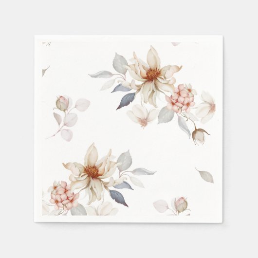 Elegante en tijdloze bloemen servet (Voorkant)