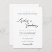 Elegante en tijdloze bruiloft uitnodiging (Voorkant / Achterkant)