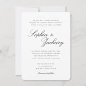 Elegante en tijdloze bruiloft uitnodiging (Voorkant)