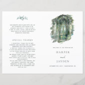 Elegante en tijdloze Green Hues Wedding Program (Voorkant)