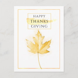 Elegante en trendy gouden Thanksgiving Briefkaart