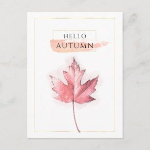 Elegante en trendy herfstblad tekening briefkaart
