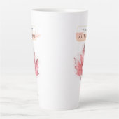 Elegante en trendy herfstblad tekening latte mok (Voorkant)