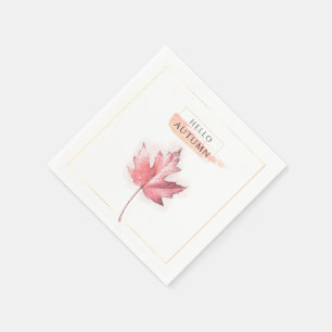 Elegante en trendy herfstblad tekening servet
