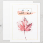 Elegante en trendy herfstblad tekenkunst blad (Voorkant / Achterkant)