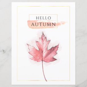 Elegante en trendy herfstblad tekenkunst blad
