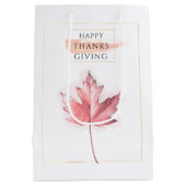 Elegante en trendy Thanksgiving Medium Cadeauzakje (Achterkant)