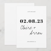 Elegante en trendy trouwkaart Save the Date Kaart (Voorkant / Achterkant)
