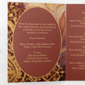 Elegante en unieke Indiase bruiloft Drieluik Uitnodiging (Binnenzijde eerst)