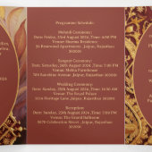 Elegante en unieke Indiase bruiloft Drieluik Uitnodiging (Binnenkant midden)