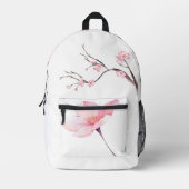 Elegante en unieke kersenbloesem wit bedrukte rugzak (Voorkant)