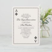 Elegante en unieke Las Vegas Quinceañera Kaart (Staand voorkant)