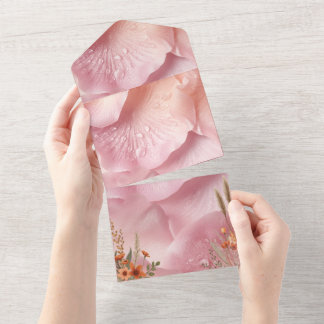 Elegante en unieke trouwuitnodiging all in one uitnodiging