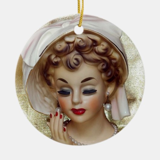 Elegante en verfijnde Lady Head Vaas Pam Fancy Keramisch Ornament (Voorkant)