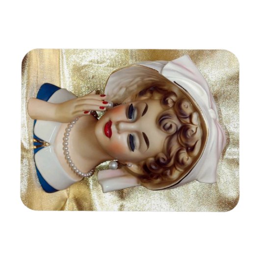 Elegante en verfijnde Lady Head Vaas Pam Fancy Magneet (Horizontaal)