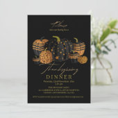 Elegante en verfijnde pompoen dankdag kaart (Staand voorkant)