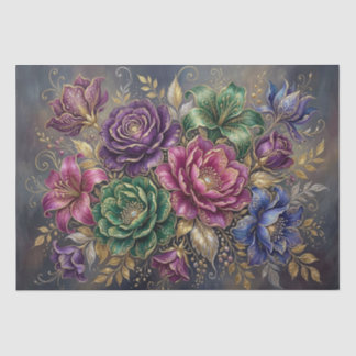 Elegante en Whimsical Fantasiebloemen Tissuepapier