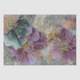 Elegante en Whimsical Fantasiebloemen Tissuepapier