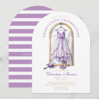 Elegante en Whimsical Paarse Jurk Afstuderen