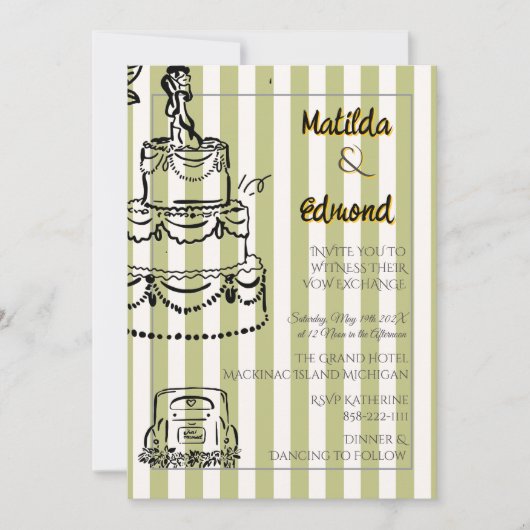 Elegante en Whimsical Pastel Strepen Kaart (Voorkant)