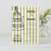Elegante en Whimsical Pastel Strepen Kaart (Staand voorkant)