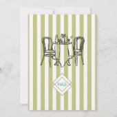 Elegante en Whimsical Pastel Strepen Kaart (Achterkant)