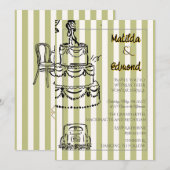 Elegante en Whimsical Pastel Strepen Kaart (Voorkant / Achterkant)