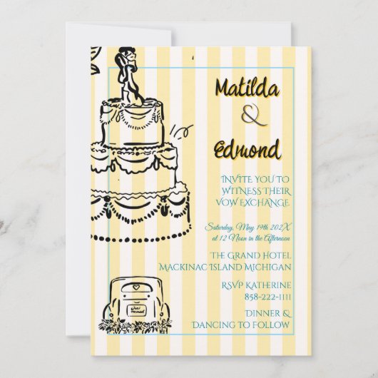 Elegante en Whimsical Pastel Strepen Kaart (Voorkant)