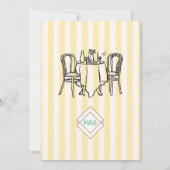 Elegante en Whimsical Pastel Strepen Kaart (Achterkant)